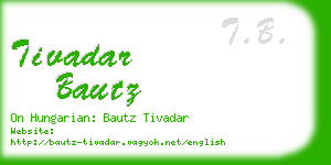 tivadar bautz business card